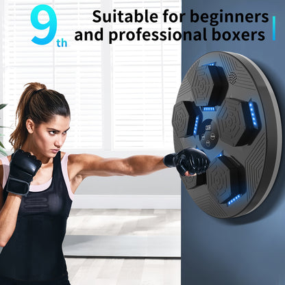 LED StrikeWall Pro: Durable Smart Boxing Trainer with Bluetooth and Lights